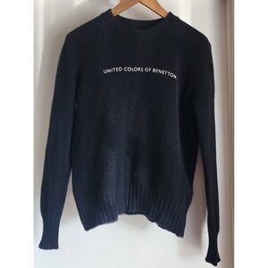 United Colors Of Benetton Dark Blue Crew Neck Sweater
